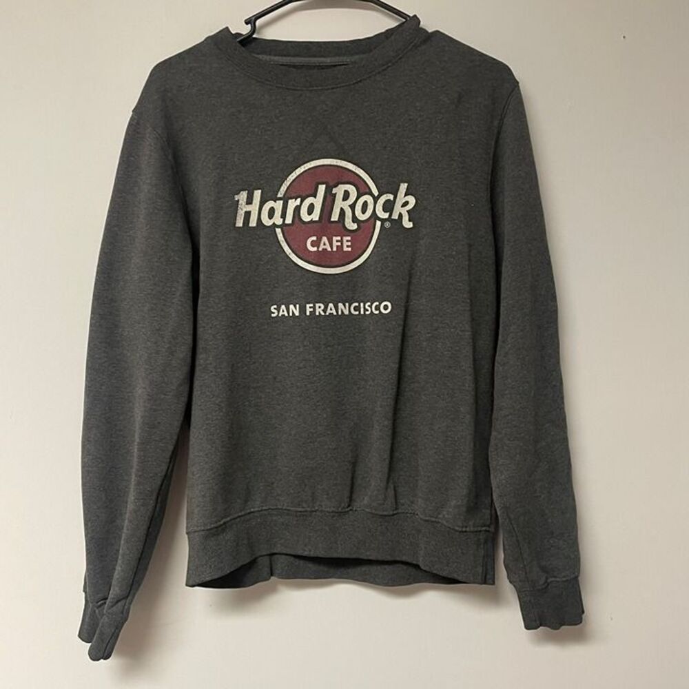 Hard Rock Cafe San Francisco Crewneck Sweatshirt Grey Mens Medium